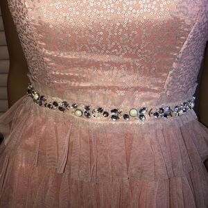 Sequin and ruffles dress